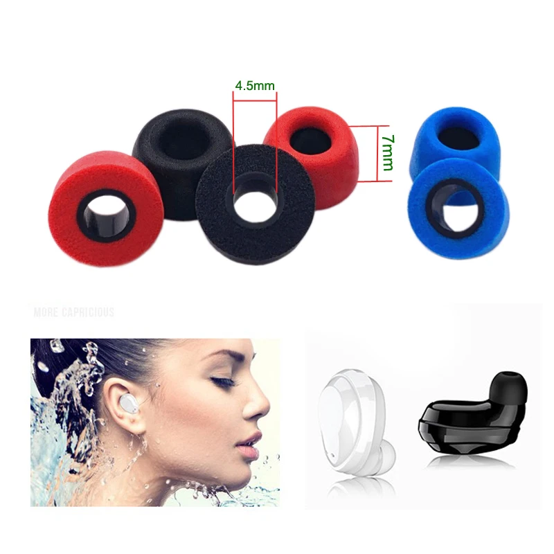 2pcs ANJIRUI 3.0 4.0 4.5 4.9mm diameter ear pads height 7mm applies for TWS Dedicated Memory Cotton Earphone