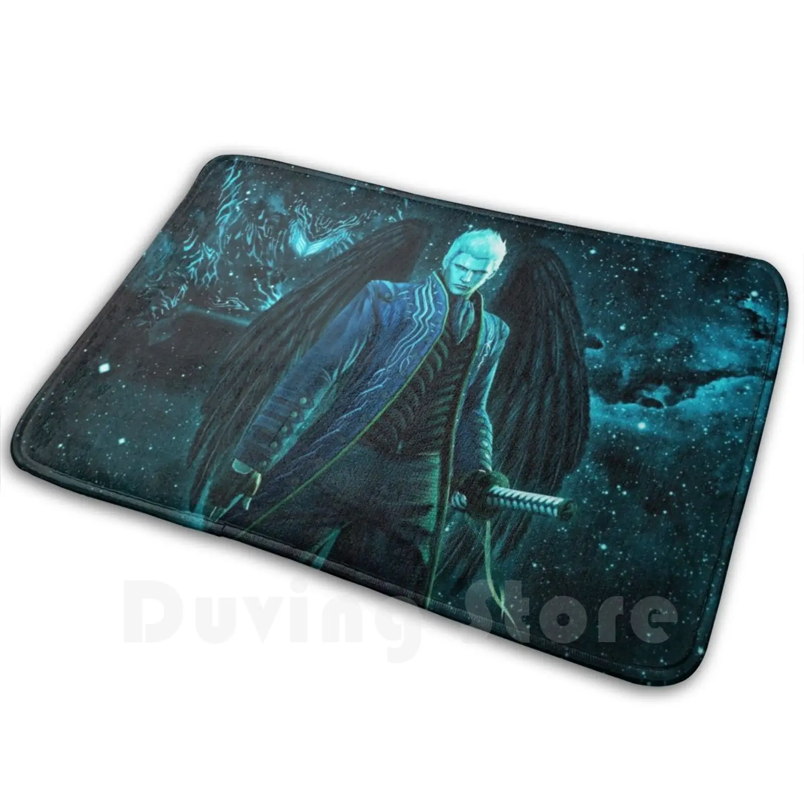 Son Of Demons 2 Mat Rug Carpet Anti-Slip Floor Mats Bedroom Dmc Dante Vergil Demon Anime Sleeve Desing Fanart Nero Dmc5 Devil