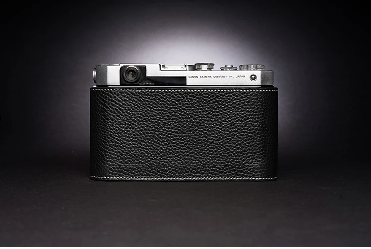 تصميم لكاميرا Canon VT/VT Deluxe/VI-T مصنوعة يدويًا من الجلد الطبيعي وحقيبة كاميرا نصف حقيبة