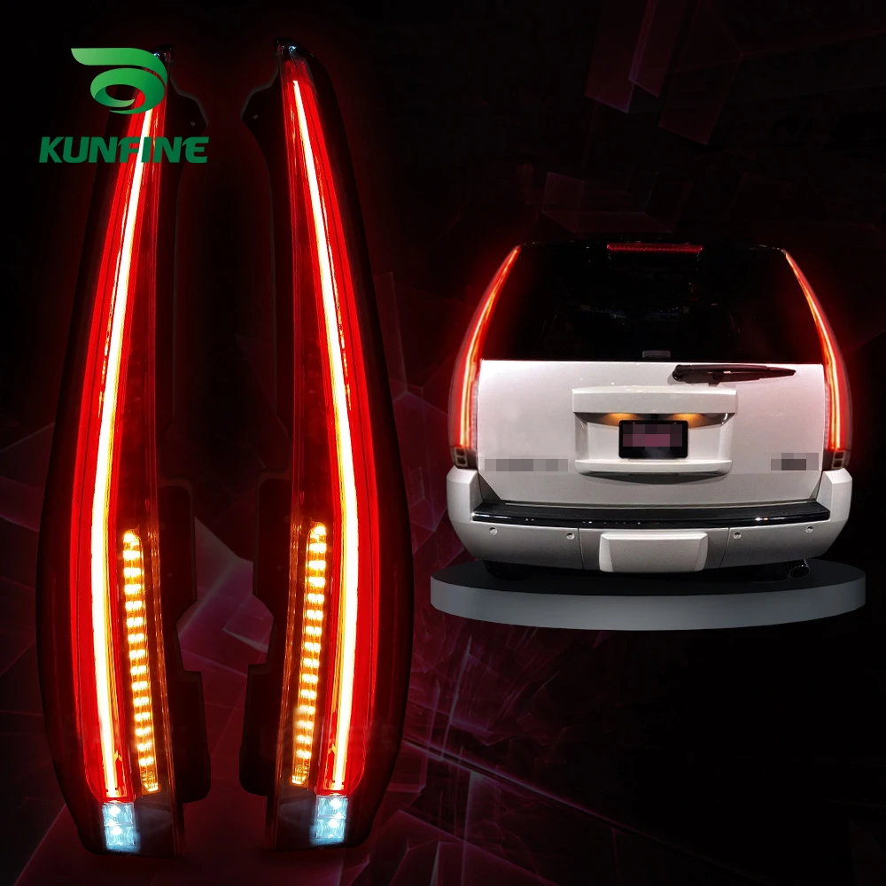 A Pair Car Tail Light Assembly For GMC Yukon Led 2007-2014 Brake Light With Turning Signal Light Car led Tail light Tuning Parts