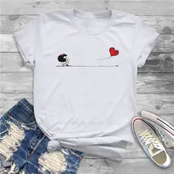 Balloon Heart Banksy Women's TShirt Mafalda Comic Quino Crewneck Girls Tops 4XL Lady T Shirt Funny Cute Gift
