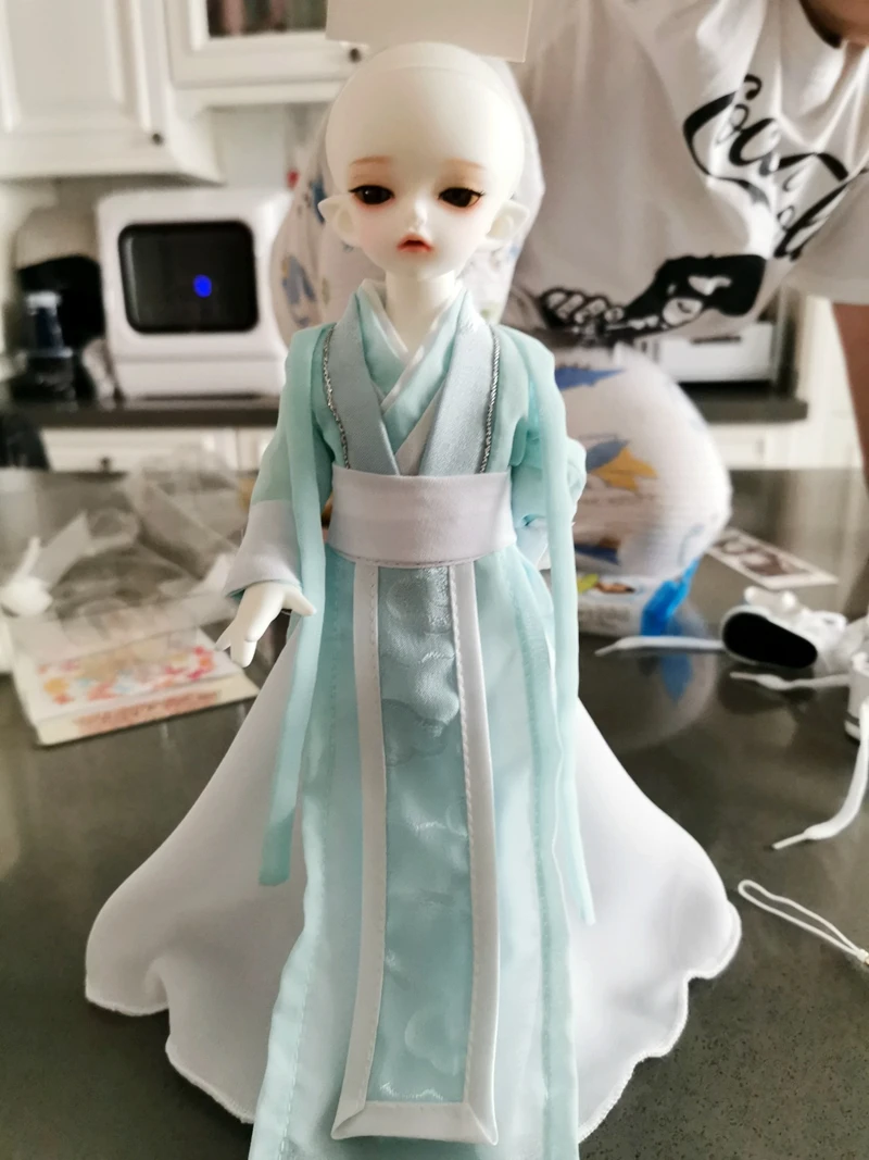 OB27 Barbi 1/6 Scale Figure Doll 1/4 1/3 BJD Clothes Accessories Ancient Costume Blue Hanfu Samurai Suit For BJD/SD Strong uncle