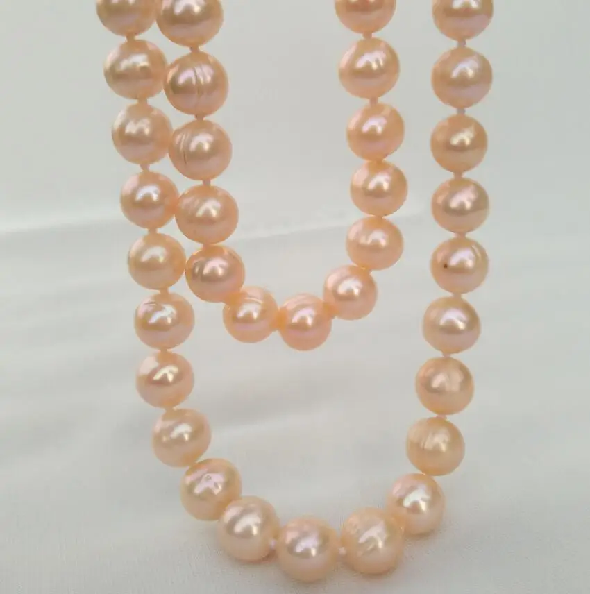 

Real Photos AAA++ 9-10 Mm Purple South Sea Pearl Necklace 35 Inch At Wedding Party Daily Free Shipping