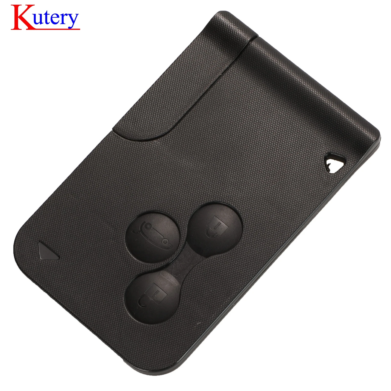 jingyuqin 3 Button Smart Card For Renault Clio Logan Megane 2 3 Koleos Scenic Card Case Black Car Key Fob Shell With Small Key