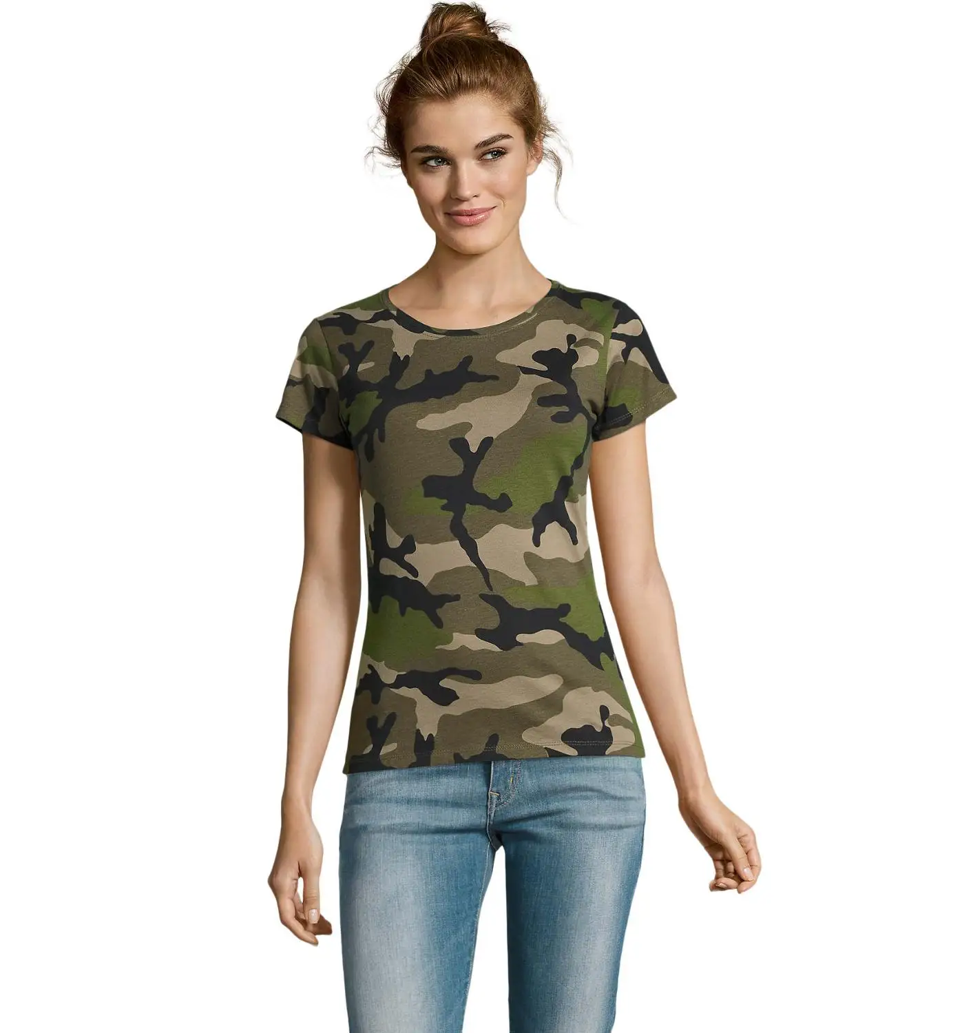 Sols-women's camouflage T-shirt-various colors and sizes-Sols-summer 2021-fashion