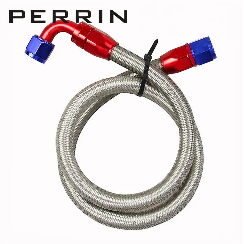 new Universal Oil Feed Kit 1meter Stainless Steel Braided hose with 2pcs Hose Fitting AN10 AN8 fittings