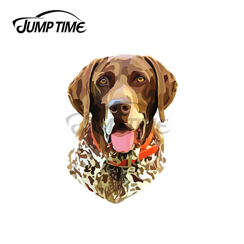 JumpTime 13 x 4cm For German Shorthaired Pointer Portrait Car Sticker Window Motorcycle Decal Car Styling Waterproof Accessories