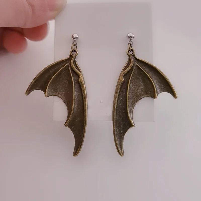 Bat Wing Stud Earrings,Black Bat Stud Earrings,Halloween Vampire Bat Earrings,Bat Lovers Gifts,Witches,Gothic Victorian Earrings