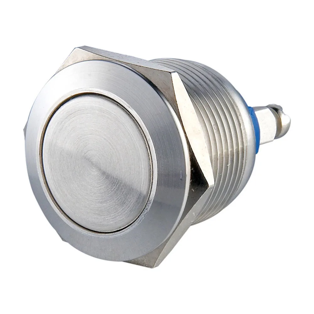 19mm Stainless Steel Flat Head Momentary 1NO Electric Switch