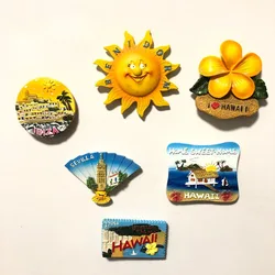 Fridge Magnets Ibiza Benldorm Hawaii Sevilla Sun Flower Fan Fridge Magnet Sticker World Travel Souvenir Magnetic