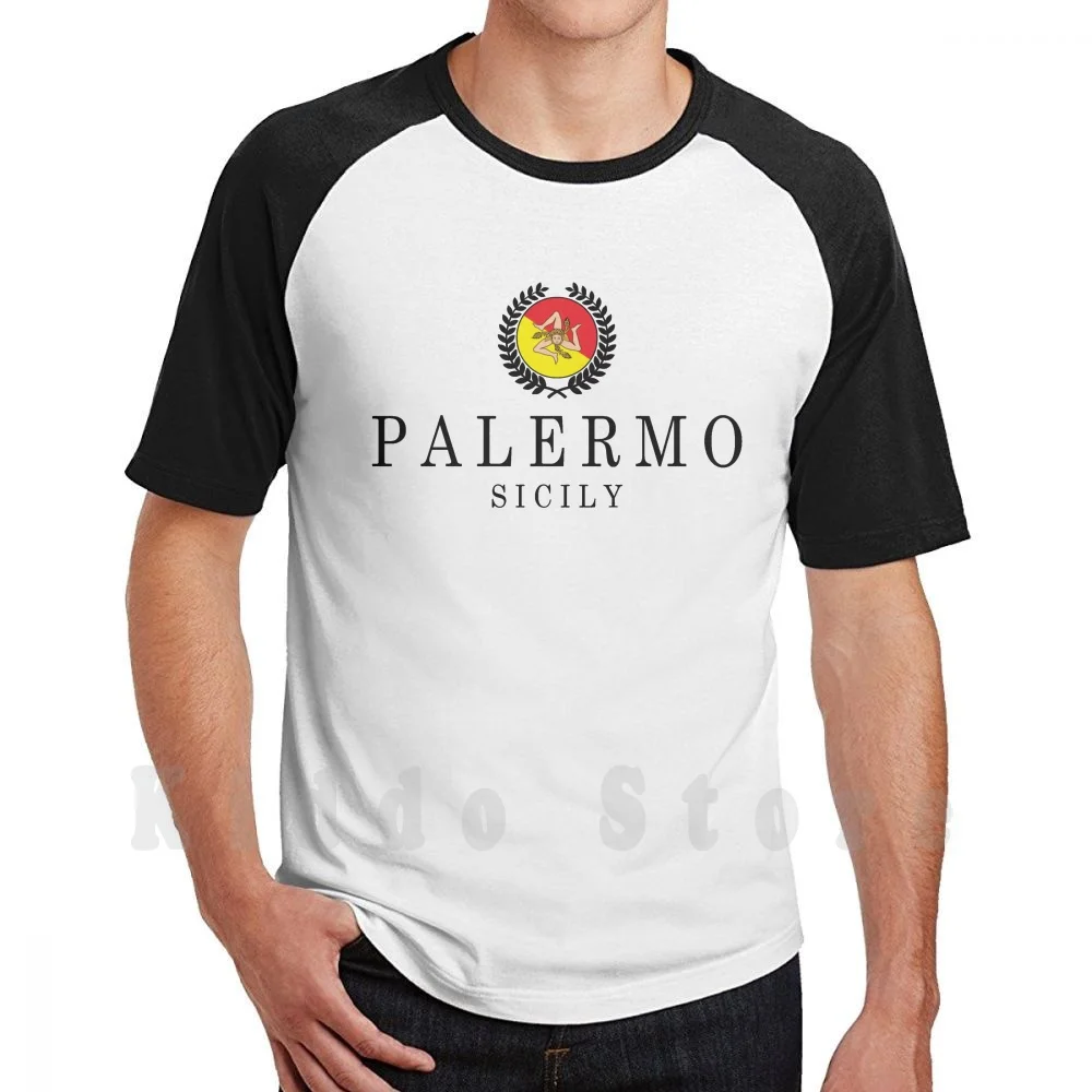 Palermo Sicily T Shirt Print For Men Cotton New Cool Tee Palermo Sicily Sicilian Italia Italy Italian Sicily Flag Sicily Island