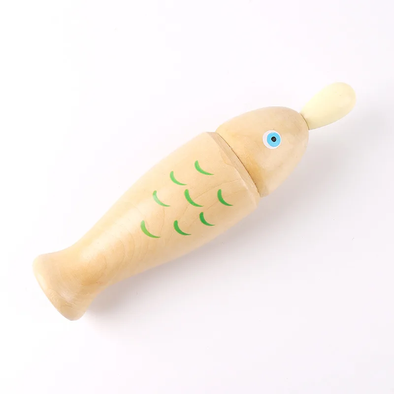 Wooden Fish Drum Sticks Percussion Toy Instrument Percussion Toys for Children Gifts Infant Playing Type Fish Drum Sticks