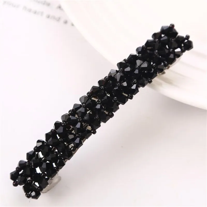 1 presilha de cabelo feminina/infantil com cristais, estilo coreano, elegante e com pérolas. Acessórios para cabelo, ferramentas de estilização._voghion.com