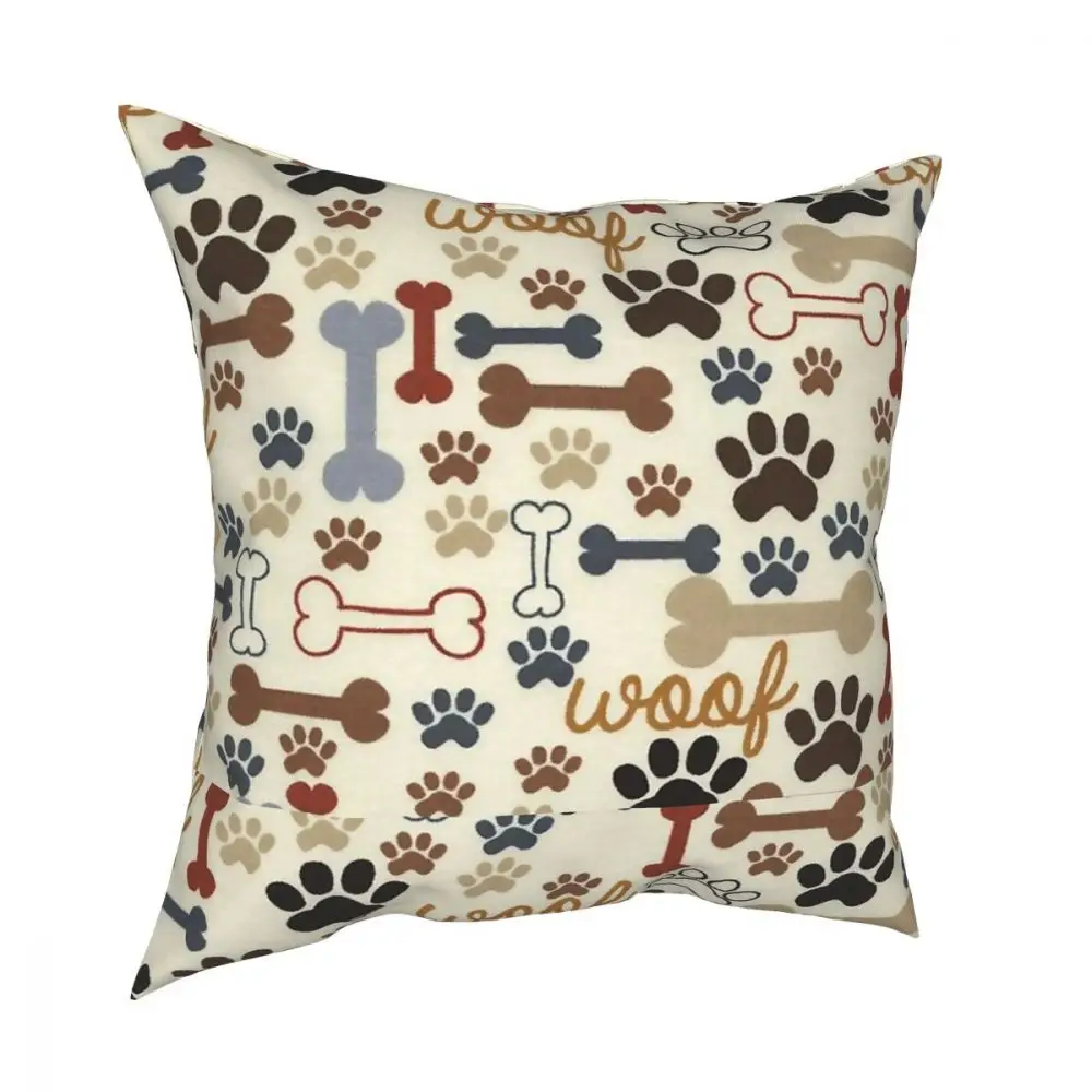 

Dog Paw Print Square Pillow Case Cushions for Sofa Border Terrier Novelty Cushion Covers