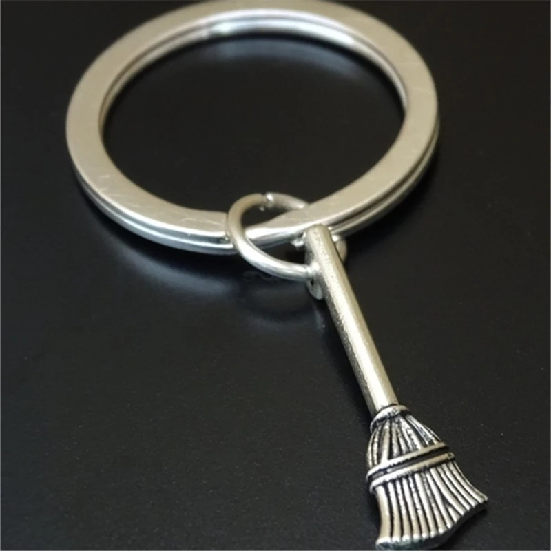 Broom Keychain, Broom Charm, Broom Pendant, Sweeper Keychain, Witch Keychain, Witch Broom Keychain, Halloween Gift