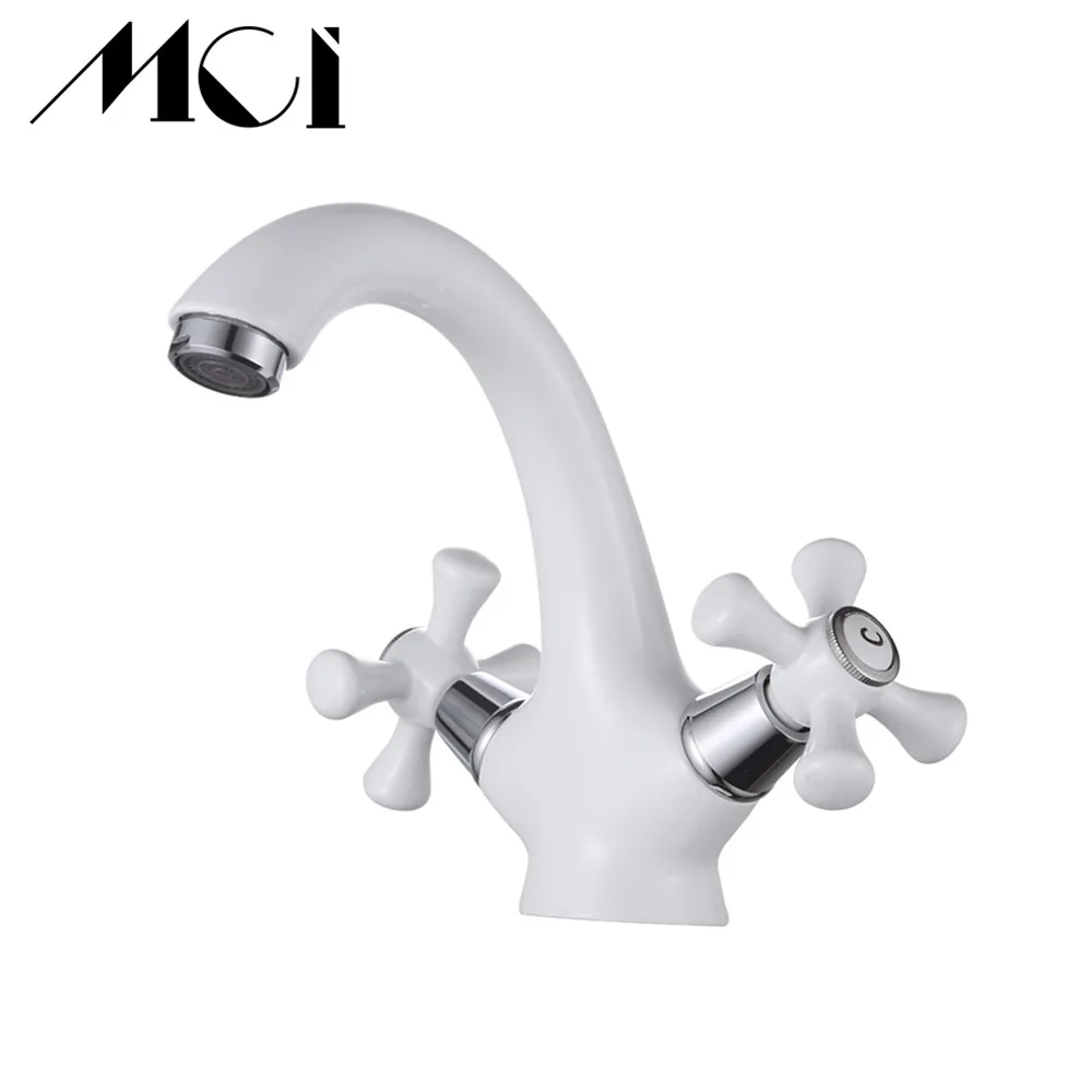 

Bathroom Faucet Brass Basin Faucet Deck Mounted Sink Dual Holder Single Hole Handle Tap Corrosion Resistance Taps Torneira