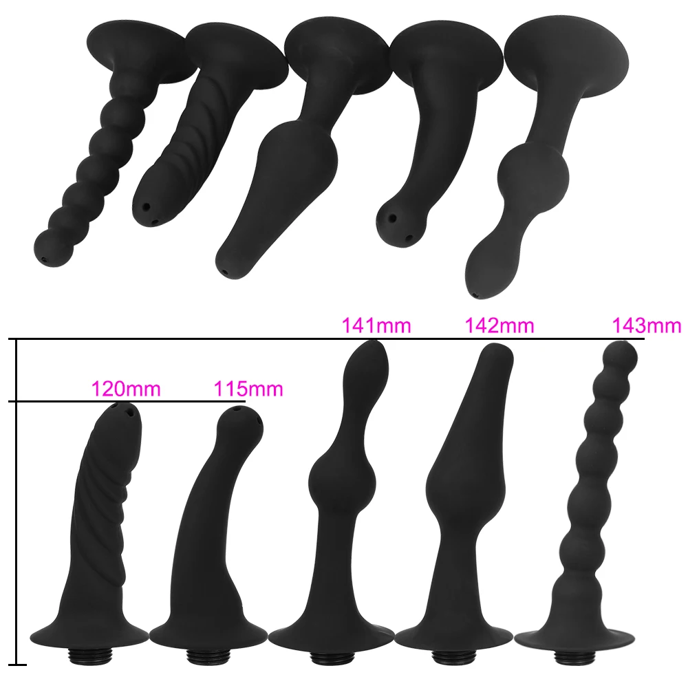 For Healthy Rectal Anal Enema Cleaner Vaginal Cleansing Shower Head Silicone Vagina Wash Colonic Douche Nozzle Anal Syringe