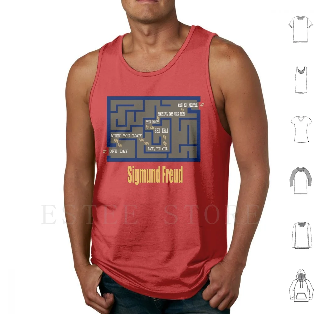 Sigmund Freud Tank Tops Vest Sigmund Freud Austria Reflection Motivational Message Psychoanalysis Backtowork Backtoschool