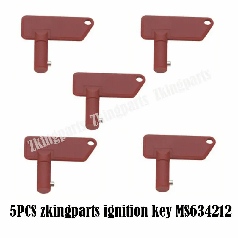 5pcs Constrution Equipment Key MS634212 Fit Terex Battery and Master Disconnect