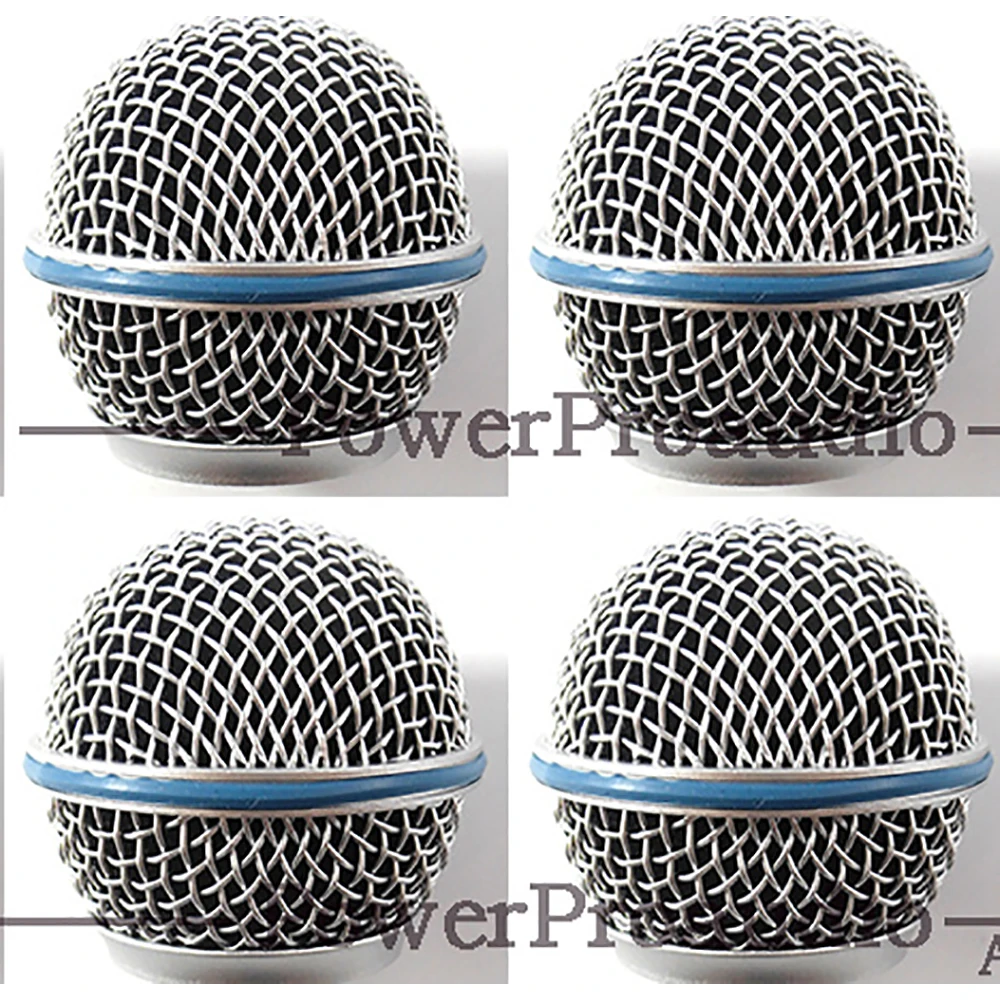 

4 x Cartridge grill For SM 58 SM58LC SM58S SM58SK Wired Microphone Capsule Cardioid