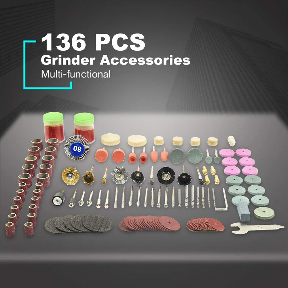 Practical 134 PC/Set Rotary Tool Accessory Grinding Polishing Cutting Bit Kit For Dremel Electric Drill Wood Metal
