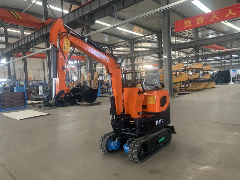 Micro Digger 0.9Ton ไฮดรอลิก Crawler รถขุดขุดสวนฟาร์มใช้ Crawler รถขุด