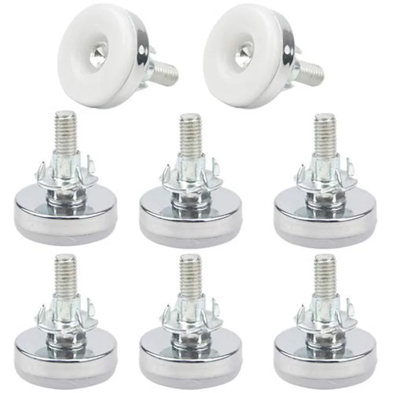 8 Pairs M8 35mm Furniture Levelers Table Leveling Foot Adjustable W/T-Nuts (8 PCS Furniture Leg Screws & 8 PCS T-Nuts)