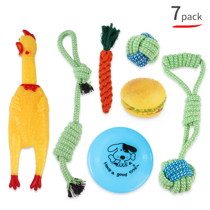 10PCS/Set Dog Toys Funny Pet Toy Squawking Rooster Screaming Chicken Dog Cat Toys Attractive Dog Cat Puppy Molar Chew Toys