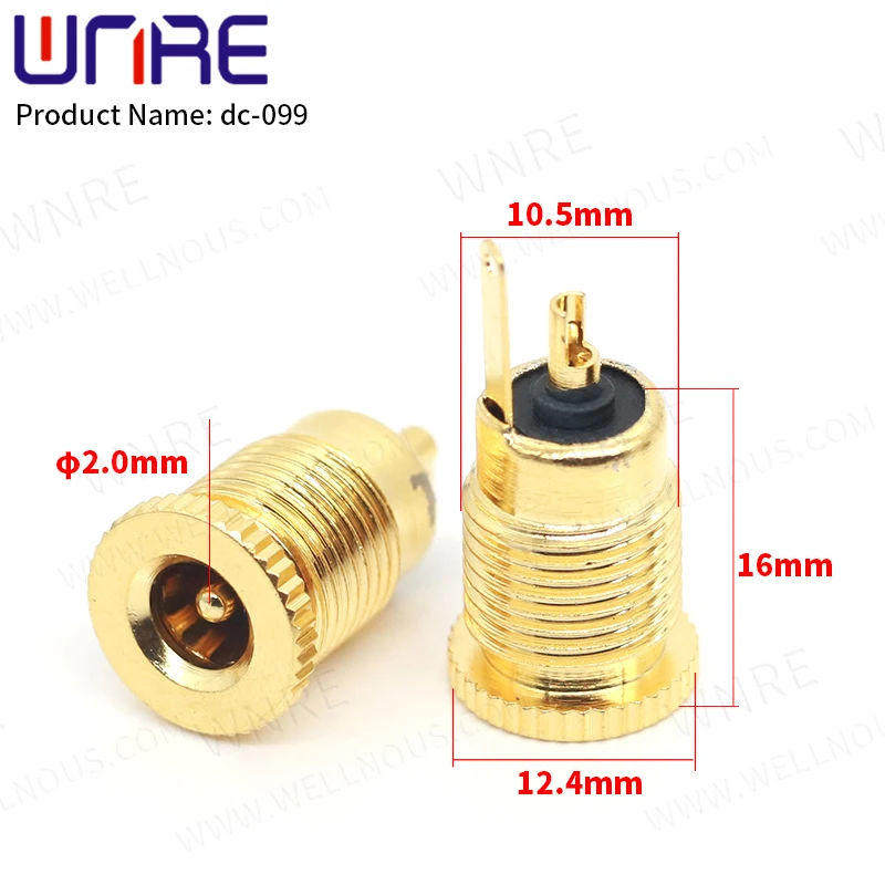 Gold Plated High Duty 15A DC-099 5.5 x 2.1mm 5.5*2.5 DC Power Female Socket Jack Panel Mount Connector Adapter with Transparent 