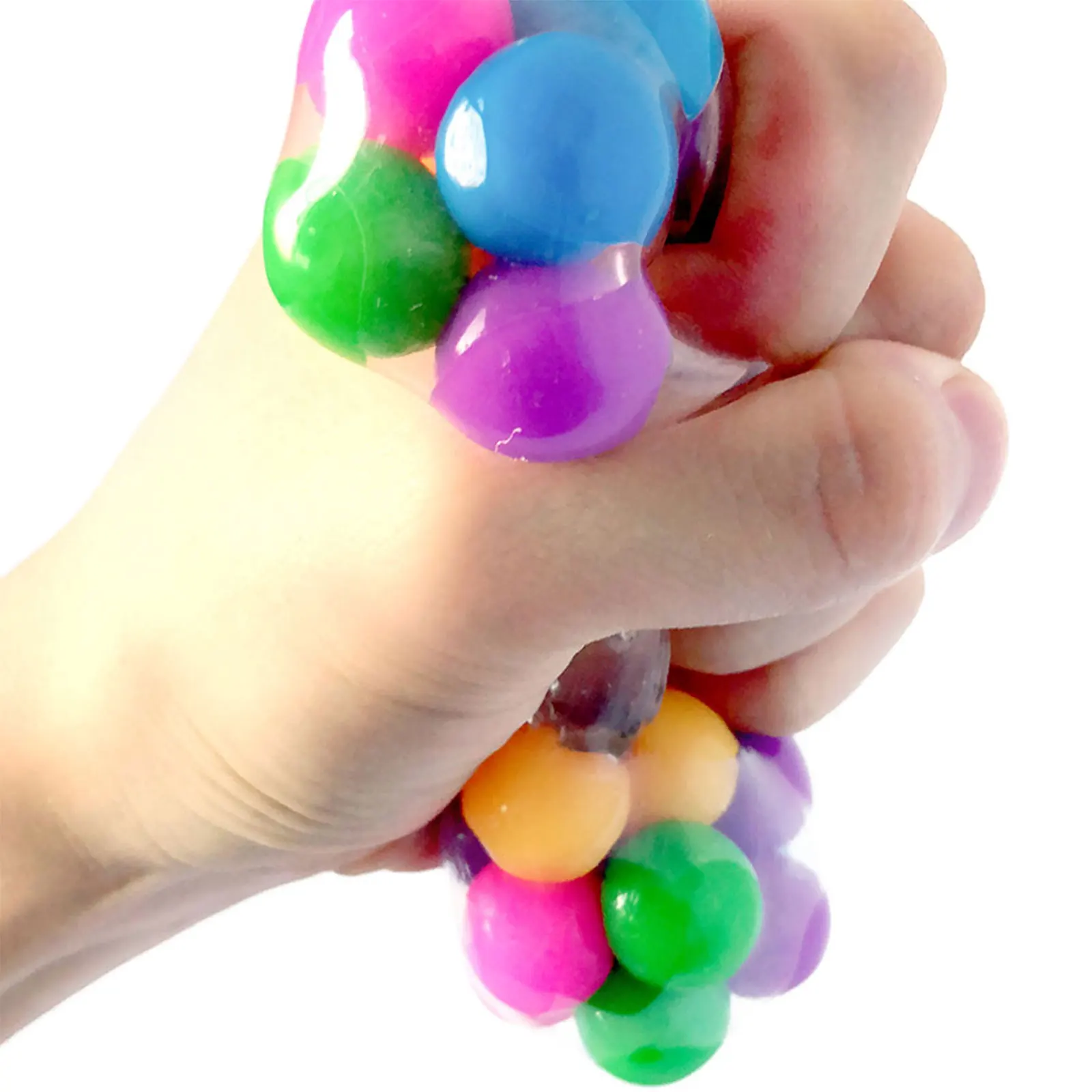 Squeeze Ball Toy Pop Fidget Toys DNA Colorful Beads Relieve Stress Hand Exercise Tool For Kids Adults Antistress Random Color