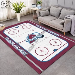 Tapis de hockey sur glace 3D antidérapant, tapis de sol doux, pour salle à manger, salon, chambre à coucher, style 03