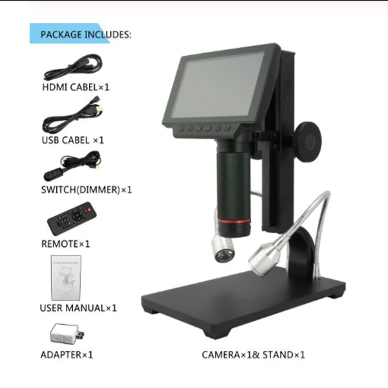 Andonstar ADSM302 HDMI/AV Digital Microscope Long Object Distance USB Digital Microscope for Phone PCB Repair Soldering Tool