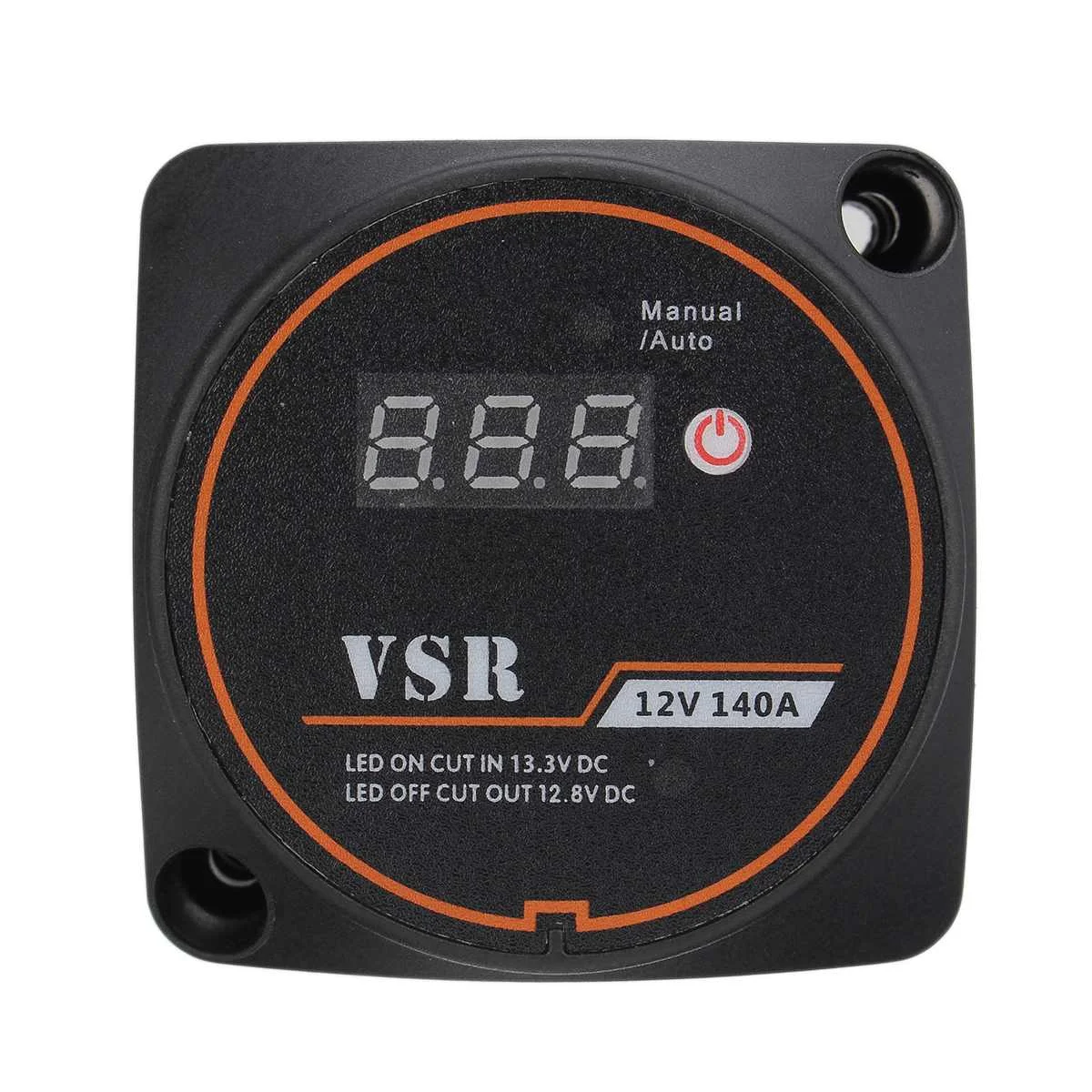 Dual Battery Digital Display Isolator Relay Protection Voltage Sensitive Split Charge 12V 140A for Camper Car RV Yacht Steamer