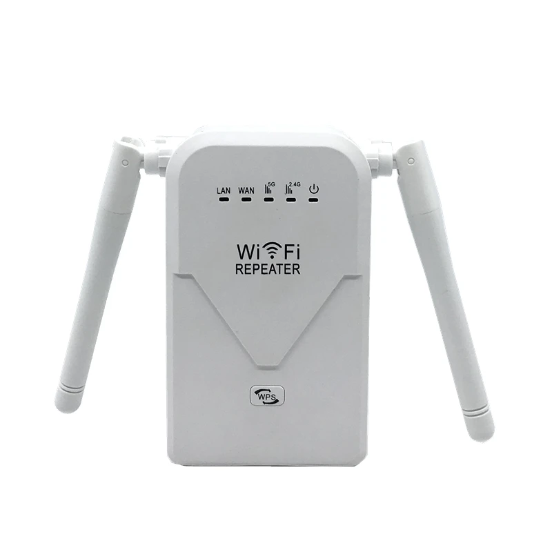 Repetidor Wifi inalámbrico, amplificador de señal Wifi Mini, 750 Mbps, EU/US, 2,4G + 5,8G, extensor Wifi 2 x 5dBi, 802.11b/G/n/AC