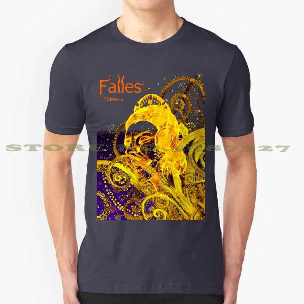 Fallas Of Valencia T-Shirt 100% Pure Cotton T-Shirt Fallas Valencia Mediterranean Fallera Light Joy Festival Happiness Bornfire