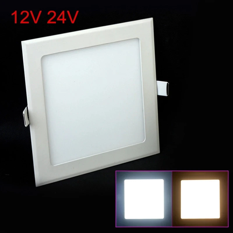 25W Square LED Panel Light Recessed Kitchen Bathroom Ceiling Lamp 12V 24V LED Downlight + LED Driver Free shipping