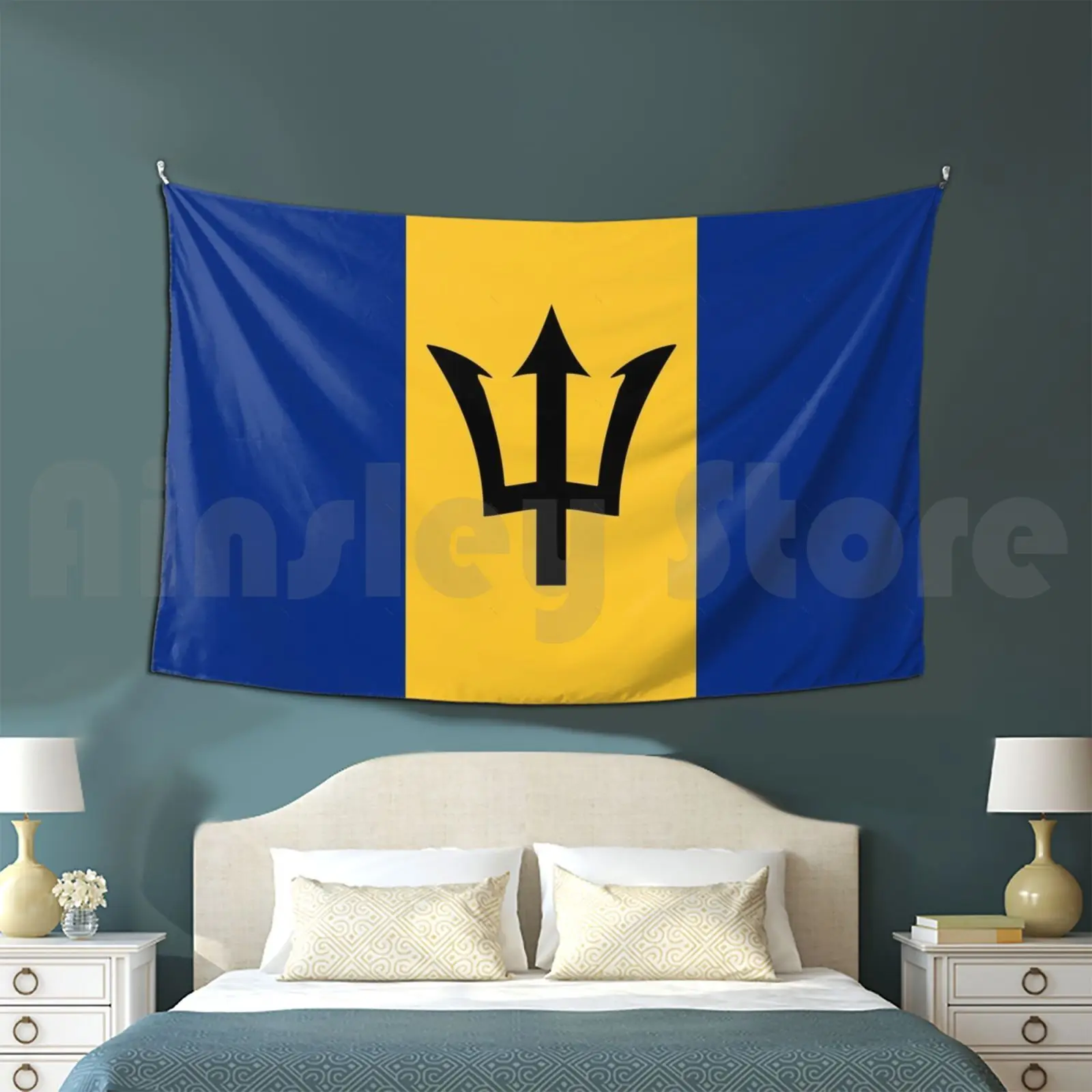 Barbados Flag Tapestry Background Wall Hanging Union Jack Flag Britain