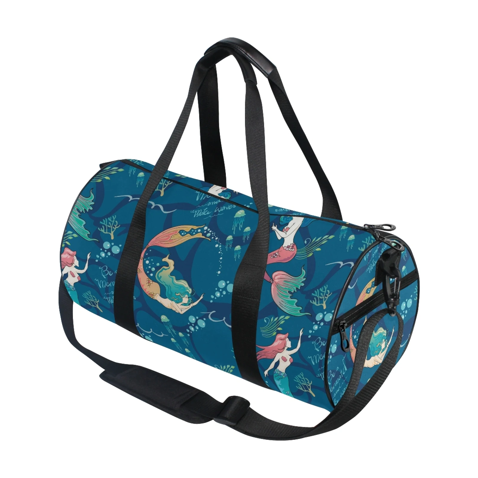 Training Gym Men Sports Bags For Fitness Shoulder Bag Shoes Storage Women Mermaid Jellyfish Coral Sac De Sport Homme Yoga Bag