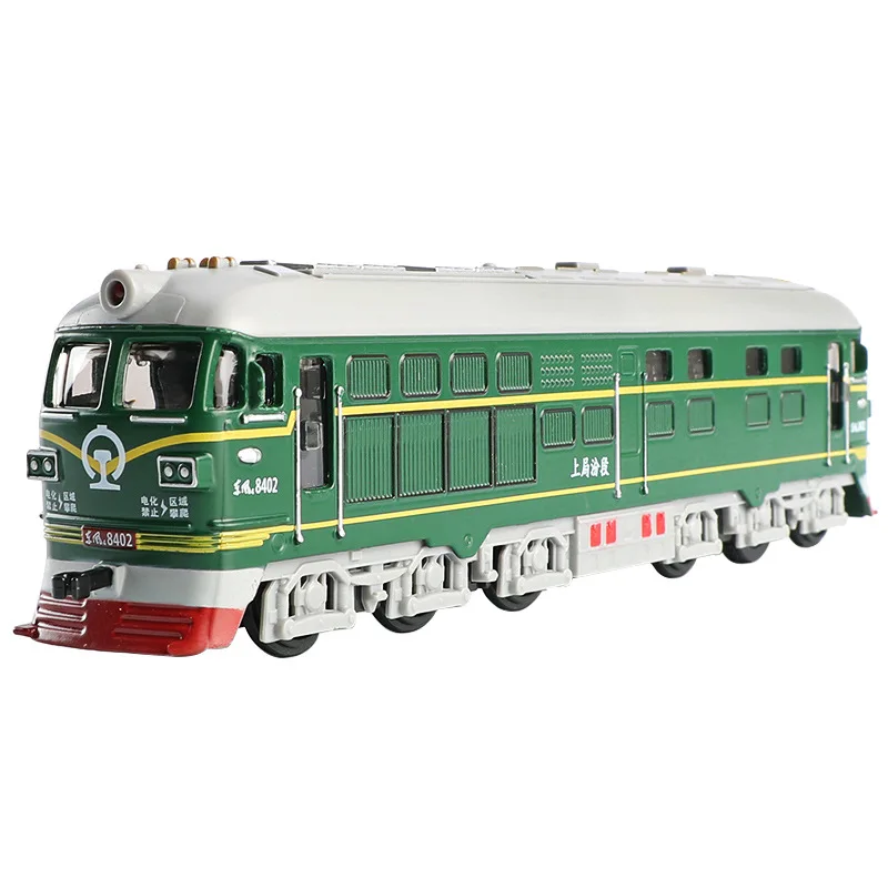 Classic nostalgic 1:87 Dongfeng 8402 train alloy model,sound and light pull back model,exquisite collection&gifts,free shipping