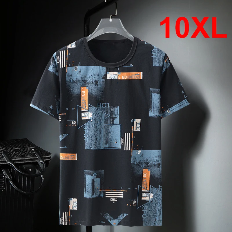 Harajuku Baggy T-shirt Men Streetwear Graffiti Print Tops Tees Summer Short Sleeve Tshirts Plus Size 10XL Male Casual HA166