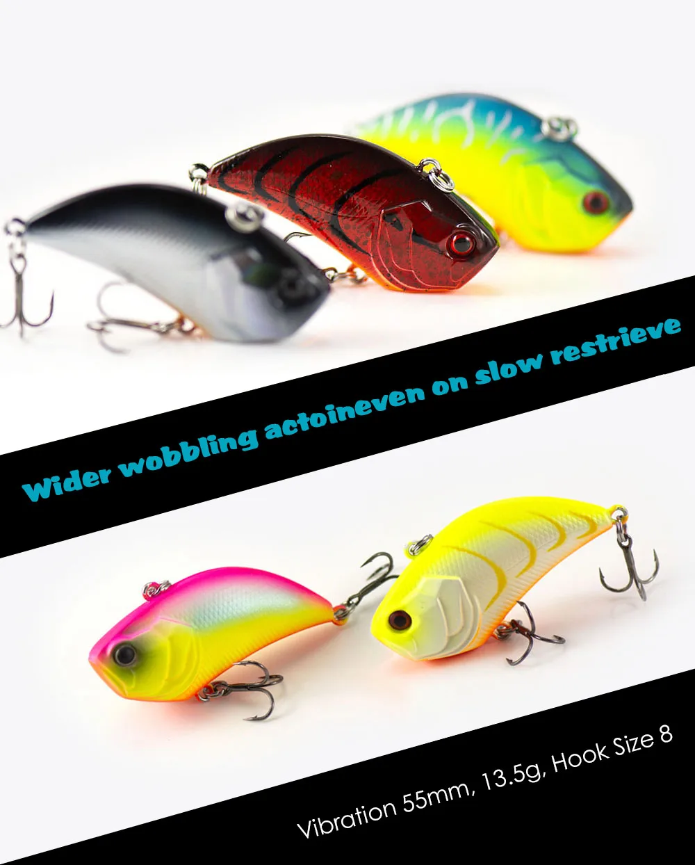 COUNTBASS Lipless Kurbelköder 55 mm 2-3/16 Zoll 13,5 g 1/2 oz. Köder Rasseln Hartkörper Angelköder Vibrationsköder Angelköder Stecker – Detail 8