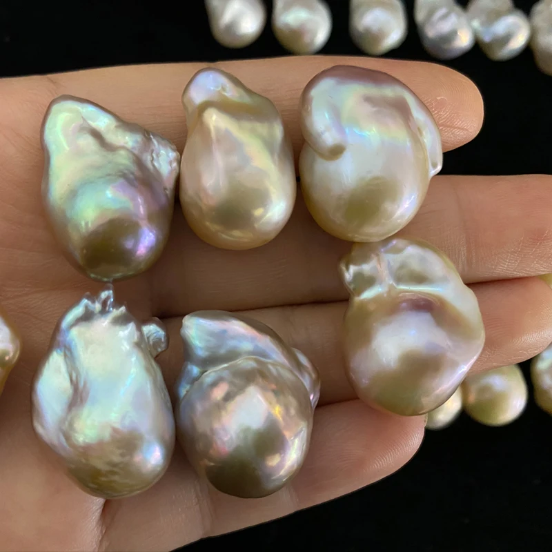 

Natural Irregular White 2A Baroque Pearl Zhuji Farming Freshwater Pearl Loose Beads For Making Baroque Pearls Bracelets 10-19mm