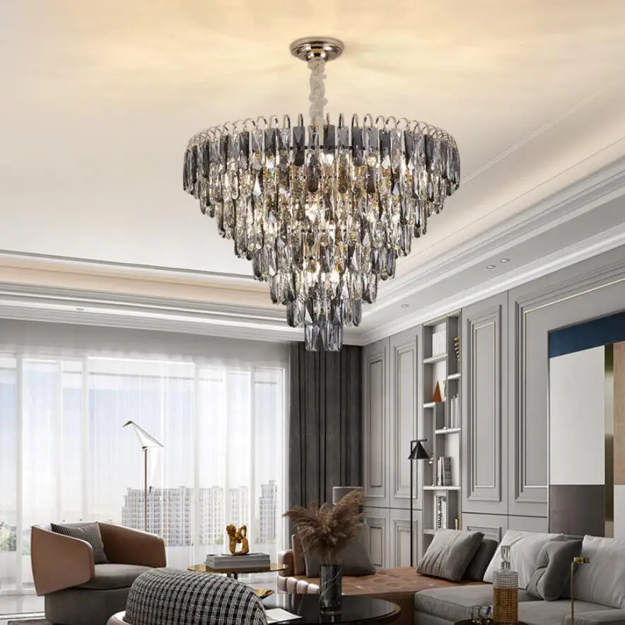 

Lustre Moderne Led Crystal Chandelier Lighting Suspension Luminaire Ceiling Lights Home Decoration For Dining Living Room