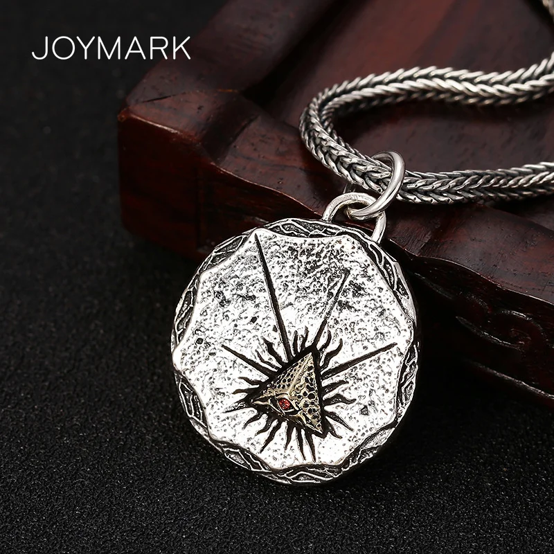 

JOYMARK Eye of God, винтажные подвески из стерлингового серебра 925 пробы, ожерелье с подвеской из чистого серебра TSP239