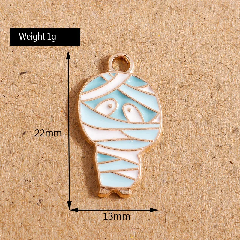 10 Stück 22x30mm Cartoon-Emaille-Hexen-Anhänger für die Schmuckherstellung, niedliche Ohrhänger, Halsketten, DIY-Bastelzubehör für Frauen – Detail 19