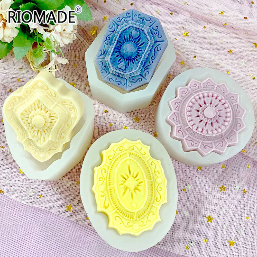 Classical Pattern Soap Mold Royal Court Totem Style DIY Handmade Making Soap Silicone Mould Chocolate Dessert Cake Baking Tools