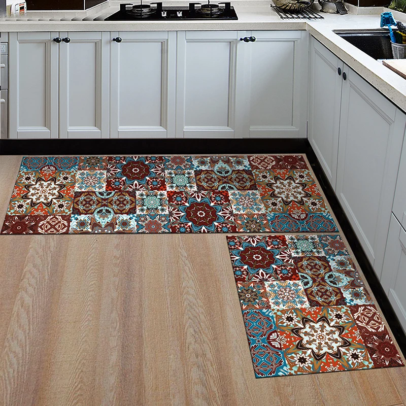 Keuken Mat Goedkopere Anti-Slip Moderne Karpetten Woonkamer Balkon Badkamer Gedrukt Tapijt Deurmat Hal Geometrische Badmat