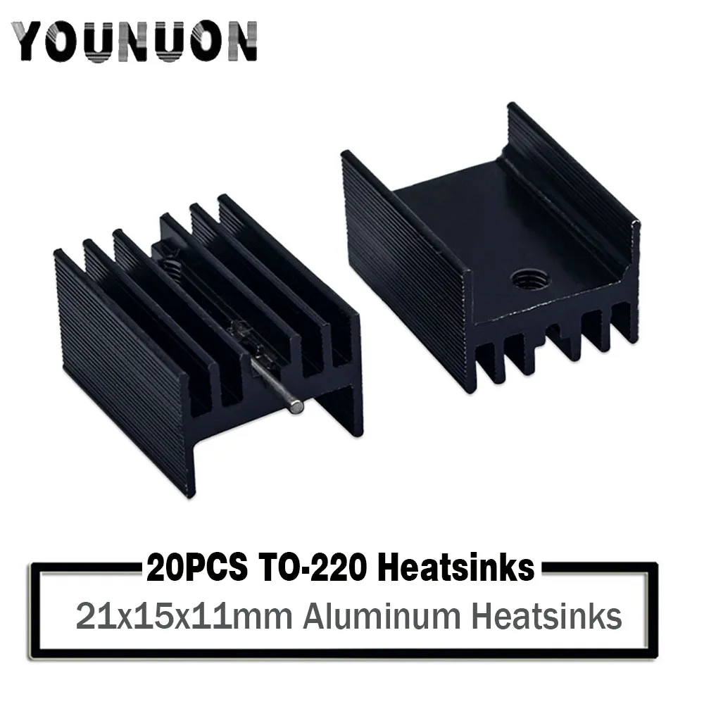 Disipador Térmico TO220 - Aluminum Negro para MOS 7805 - imagen 4