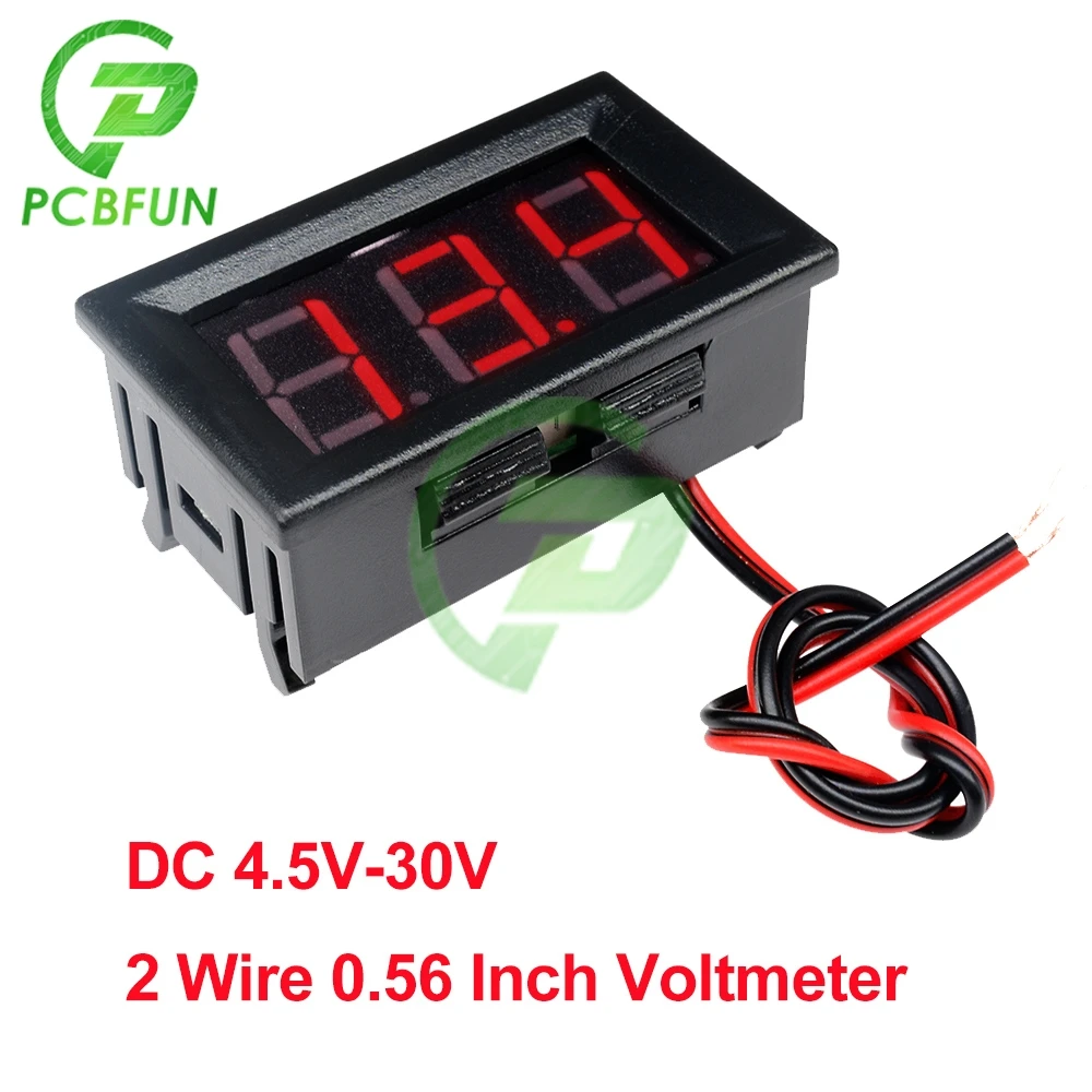 DC 100V 10A Mini Voltmeter Ammeter 2 Wire 3 Wire DC 12V 24V Car Volt Voltage Current Meter Volt Meter Display Voltage Indicator