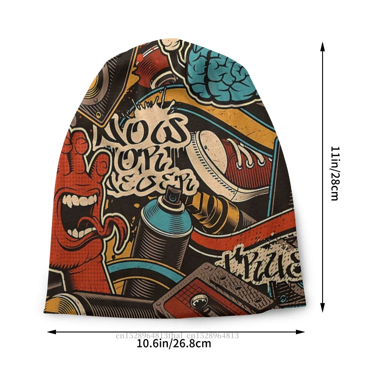 Czapka z dzianiny miejski wzór moda czapka czapki dla mężczyzn kobiety Graffiti hip-hopowe Street Art Skullies czapki czapki narciarskie miękkie